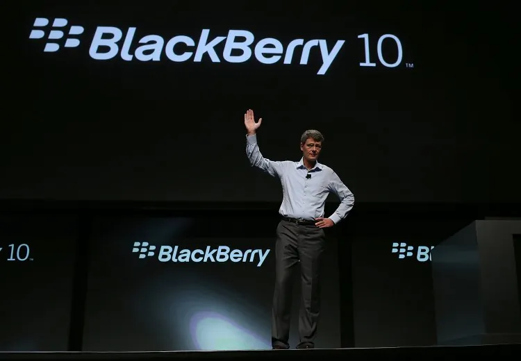 Research In Motion (RIM) CEO Thorsten Heins kicks off the three-day BlackBerry Jam 2012 developers’ conference in San Jose, Calif., Sept. 25. (Justin Sullivan/Getty Images)