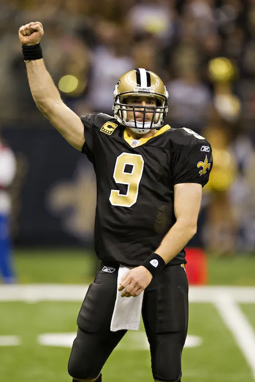 Drew Brees won NFC Offensive Player of the Month for his performance in December/January. (Wesley Hitt/Getty Images)