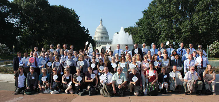 Capitol Hill Image: group shot from the Capitol grounds on the morning of our first Lobby Day. (Courtesy of Citizen's Climate Lobby)