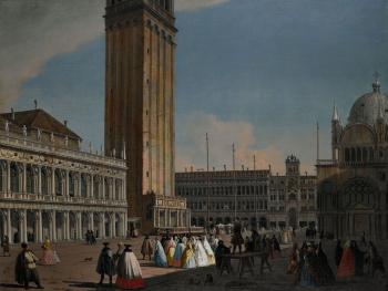 LUCA CARLEVARIJS 'PIAZZETTA': Venice, a masterpiece by one of the first artists to paint everyday scenes of the city, capturing the feeling of the center during 17th century. (Courtesy of Sotheby's New York) LUCA CARLEVARIJS 'PIAZZETTA': Venice, a masterpiece by one of the first artists to paint everyday scenes of the city, capturing the feeling of the center during 17th century. (Courtesy of Sotheby's New York)
