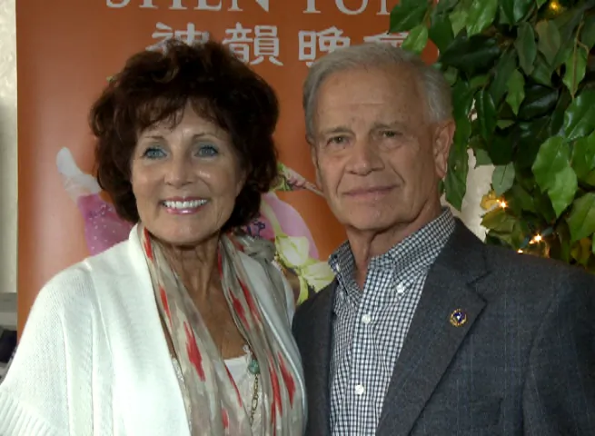 Carolyn and Ernst Hillenbrand attend Shen Yun Performing Arts in Toledo. (Courtesy of NTD Television)