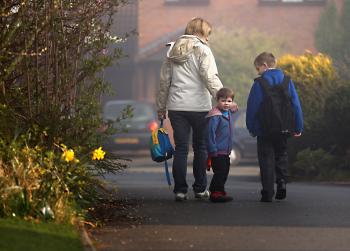 A daily activity like walking to school can increase kids` physical fitness. (Christopher Furlong/Getty Images)