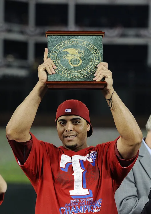 Nelson Cruz was awarded the ALCS MVP in 2011. (Harry How/Getty Images)
