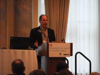 Roger Martin, Dean, Rotman School of Management at the University of Toronto and chairman of the Institute for Competitiveness & Prosperity, speaks at the Conference on Happiness and Public Policy in Ottawa. (Centre for the Study of Living Standards)