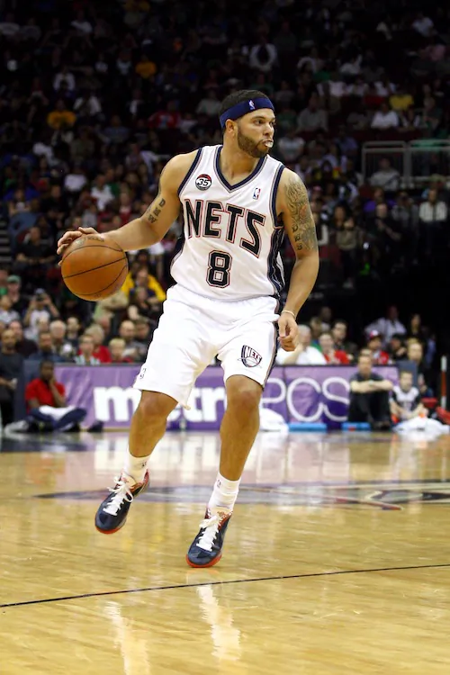 The addition of shot-blocking forward/center Anthony Davis (L) would be huge for the Nets and their defense, which gave up the third most points in the Eastern Conference this past season. (Kevin C. Cox/Getty Images)