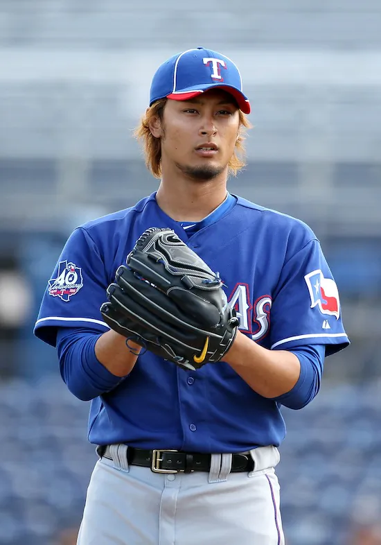 Yu Darvish will be counted on to anchor the Rangers rotation this season. (Christian Petersen/Getty Images)