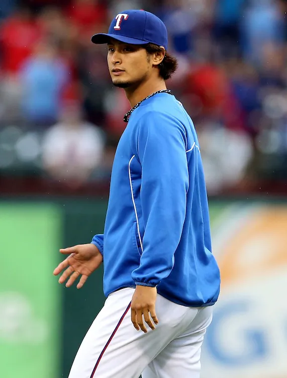 Yu Darvish is third in the league in strikeouts with 214. (Ronald Martinez/Getty Images)