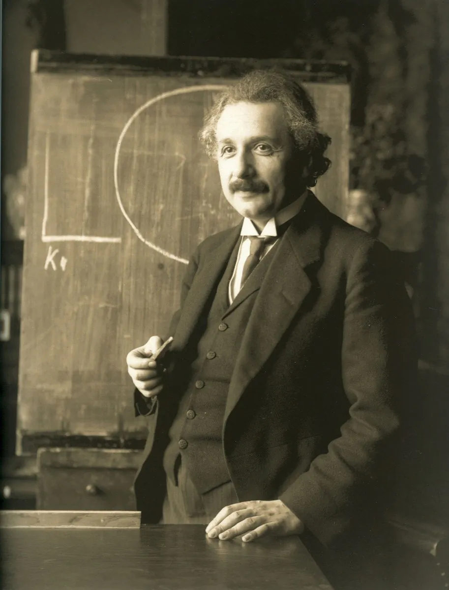 Albert Einstein referred to quantum entanglement as “spooky action at a distance,” whereby although the objects are physically separate, factors that affect one also affect the other. (Ferdinand Schmutzer)