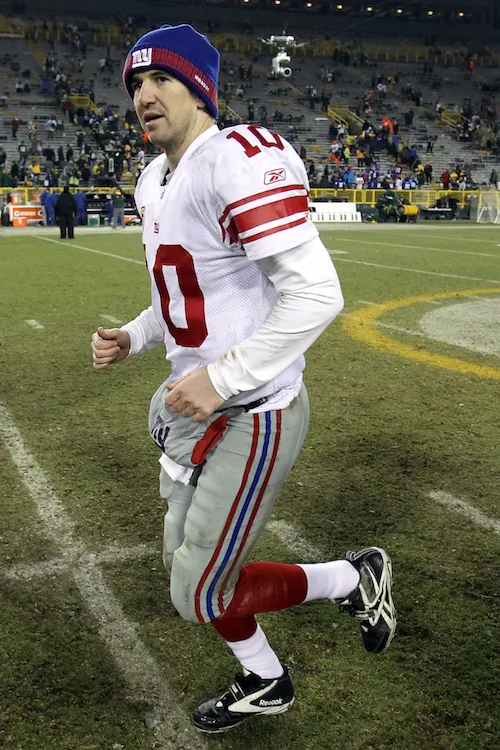 Eli Manning has engineered a league-high six game-winning drives this season. (Jonathan Daniel/Getty Images)