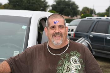 Obama supporter Eric Currier (James Fish/The Epoch Times) Obama supporter Eric Currier (James Fish/The Epoch Times)