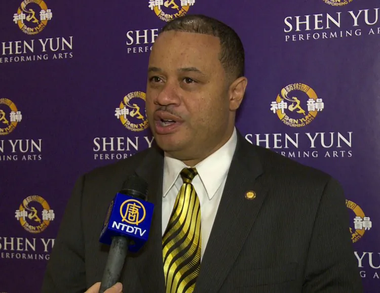 NY State Assemblyman Eric Stevenson attends Shen Yun Performing Arts at Lincoln Center’s David H. Koch Theater on Sunday evening. (Courtesy of NTD Television)