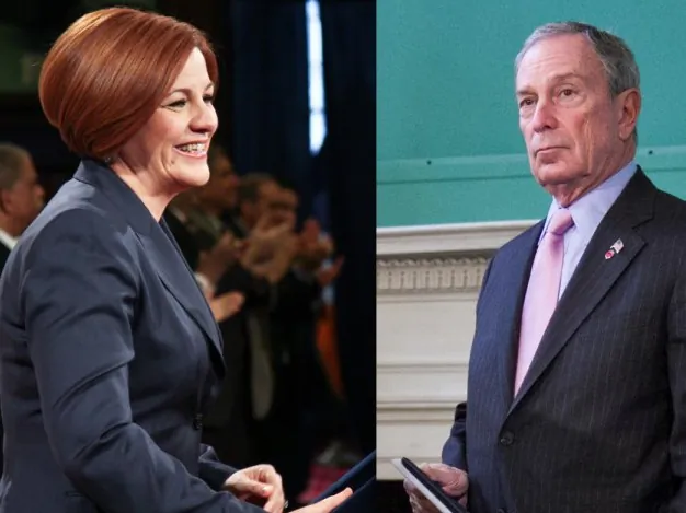 New York City Council Speaker Christine Quinn (L) on Jan. 14 and New York City Mayor Michael Bloomberg (R) on Dec. 27, 2011. (Benjamin Chasteen/The Epoch Times)