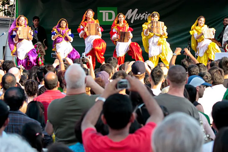 A traditional Bhangra dance from Punjab Province in India. (Gibbia)