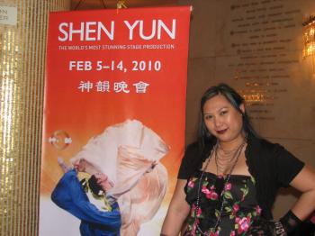 Ms. Soliday at the Shen Yun show in Los Angeles on Feb. 13, 2010. (The Epoch Times)