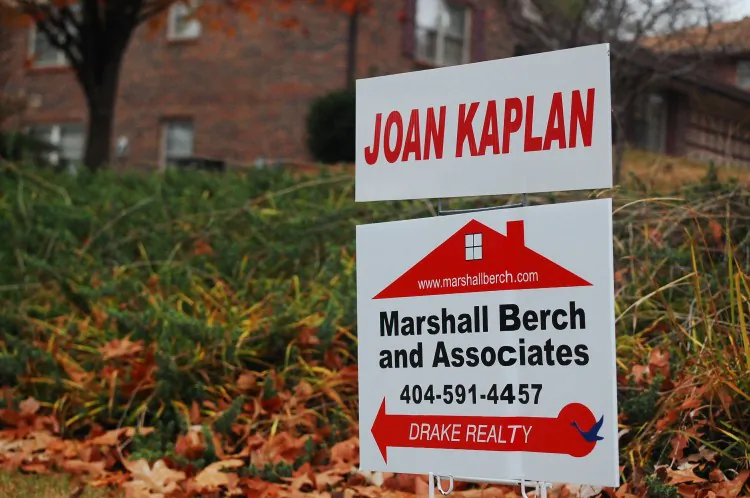 A for sale sign in Atlanta, Ga., on Nov. 27. The mortgage interest deduction costs the government about $100 billion each year, according to the Brookings Institution. (Mary Silver/The Epoch Times)