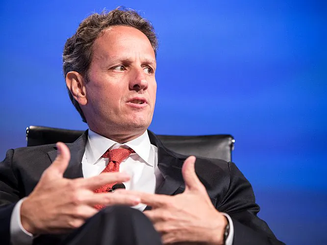US Treasury Secretary Timothy Geithner speaks at the 2012 Fiscal Summit in Washington on May 15. Back in 2008, Geithner, then head of the NY Fed, had contacted England’s Central Bank with concerns about manipulations of the LIBOR. (Brendan Hoffman/Getty Images)