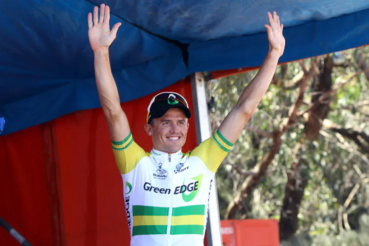 Rohan Dennis of Uni-SA won the Youndg Rider and King of the Mountains jerseys while finishing fifth overall against a field of powerful international riders. (Mark Gunter/AFP/Getty Images)