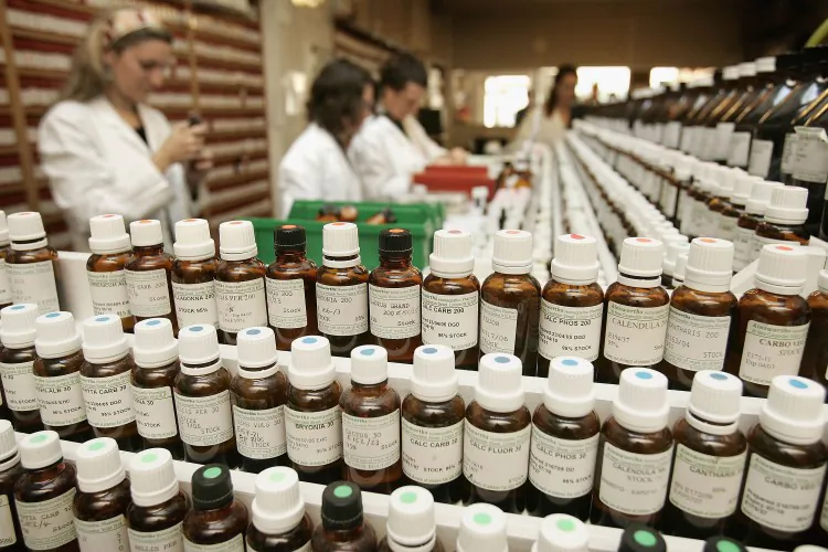 Staff at Ainsworth Pharmacy in London make up homeopathic remedies. Homeopaths are concerned that the new Human Medicines Regulations 2012 will restrict their ways of purchasing medicines. (Peter Macdiarmid/Getty Images)