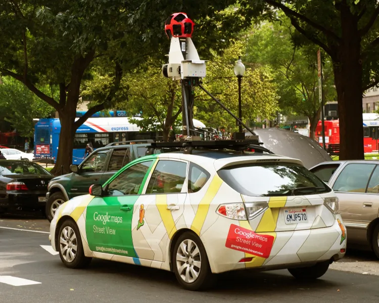 The Google Street View mapping and camera car is seen as it charts the streets of Washington, D.C., June 7, 2011. (Paul J. Richards /AFP/Getty Images)