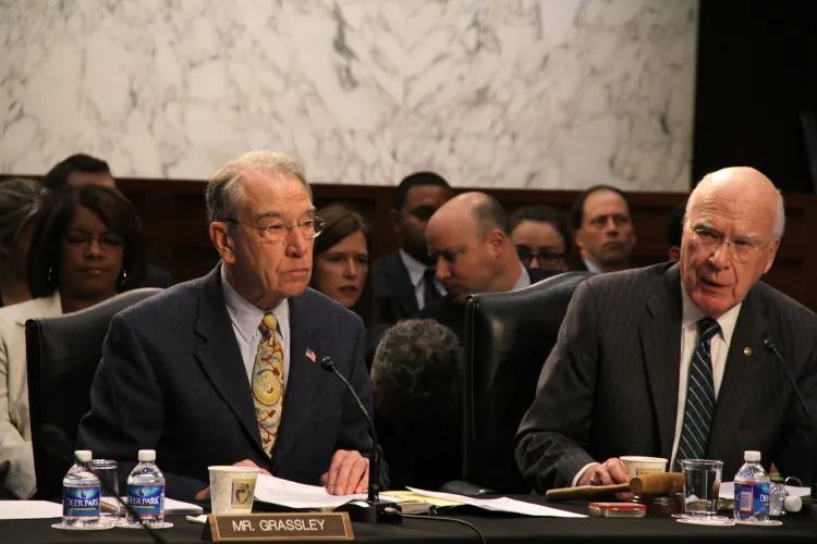 Laura Sonnenmark, a 30-year veteran of gun control advocacy, said at the Senate Judiciary Committee on Capitol Hill on March 7, 2013, that she is "cautiously optimistic" that gun control legislation will be passed. (Shar Adams/The Epoch Times)