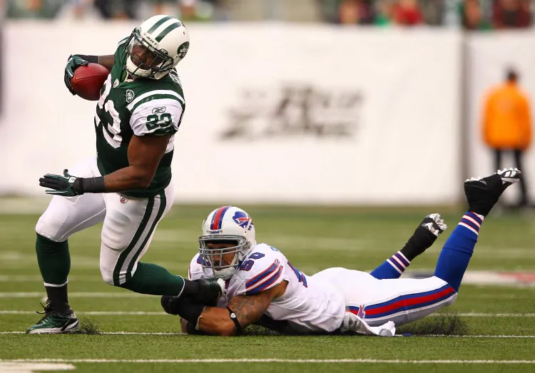 Shonn Greene ran for 78 yards on 13 carries as the Jets out-lasted Buffalo Sunday afternoon at MetLife Stadium. (Al Bello/Getty Images)