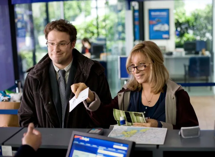 Andrew Brewster (Seth Rogen) and his mother, Joyce Brewster (Barbra Streisand), embark on the road trip of a lifetime in the comedy “The Guilt Trip.”(Sam Emerson/ Paramount Pictures Corporation)