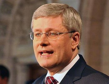 Prime Minister Stephen Harper tells reporters on Friday the opposition parties have chosen an unnecessary election at a time when the global economy is uncertain. (Matthew Little/The Epoch Times) Prime Minister Stephen Harper tells reporters on Friday the opposition parties have chosen an unnecessary election at a time when the global economy is uncertain. (Matthew Little/The Epoch Times)