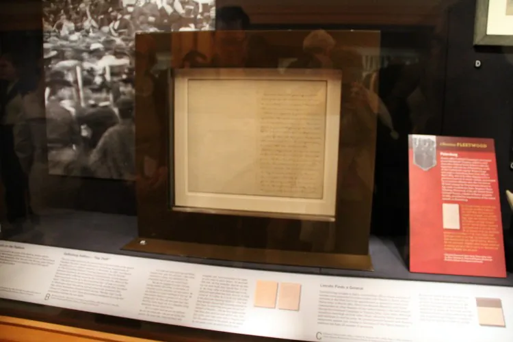 A section from the Hay copy of the Abraham Lincoln’s, Gettysburg Address presently on display at the Library of Congress. (Library of Congress)