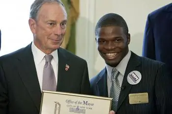 Yankees Players and Mayor Meet with Hope Week Honoree