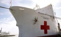 Massive Naval Hospital Ship Arrives in Haiti