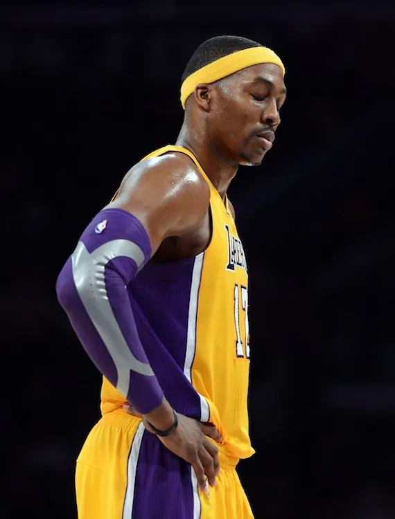 Howard's points (17.1) and rebounds (12.3) are his lowest since 2007 and the Los Angeles Lakers are currently out of the playoff picture. (Harry How/Getty Images)