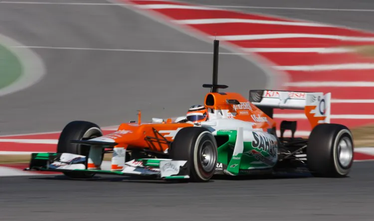 Nico Hulkenberg of Force India F1 was quickest on Day Two of Formula One winter testing at Circuit de Catalunya in Barcelona. (Mark Thompson/Getty Images)