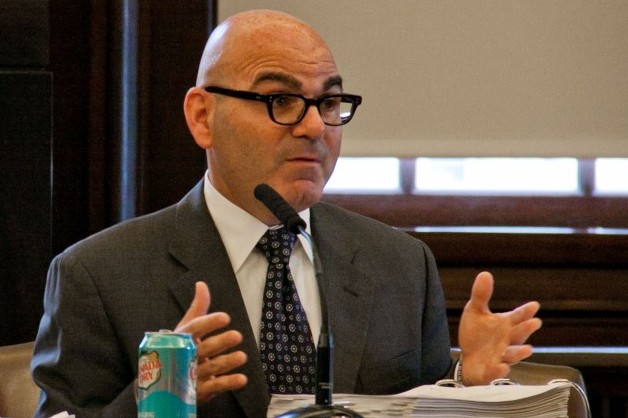 New York City Administration for Children's Services Commissioner Ronald E. Richter testifies at a preliminary budget hearing in City Council Chambers on Thursday. (Tara MacIsaac/The Epoch Times)