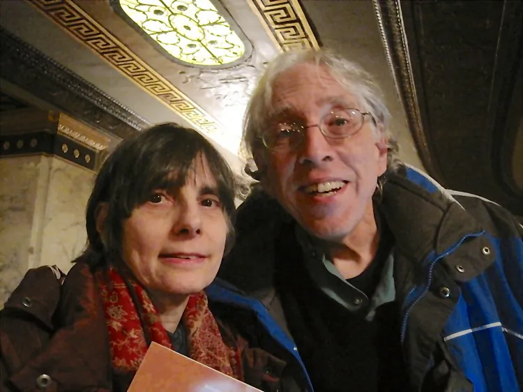 Bobi Jentis and Murray Krugman enjoy an evening at Shen Yun Performing Arts at Waterbury's Palace Theater. (Stephanie Lam/The Epoch Times)