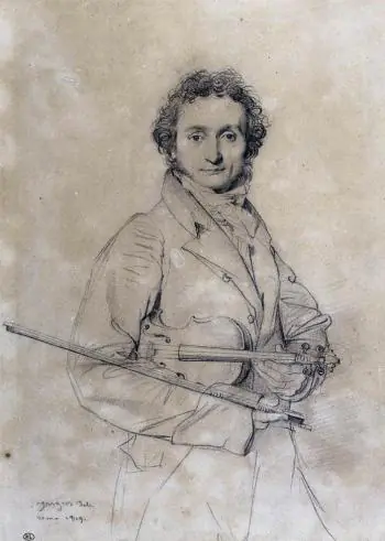 This portrait of NicolÃ² Paganini by the French artist Jean-August-Dominique Ingres was drawn in pencil in 1819.  The composers caprices will be played in the final round of NTDTV's Chinese Violin Competition on July 26.  (www.paganini.com)