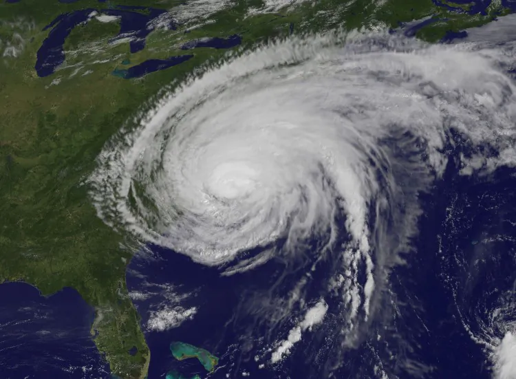 A NASA satellite image of Hurricane Irene from Aug. 27, 2011. (NASA via Getty Images)