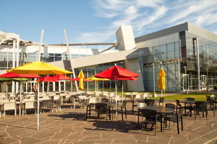 The courtyard at Google Inc. in Mountain View, California. (Jan Jekielek/The Epoch Times)