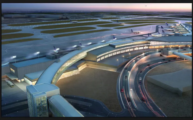 A rendering of JetBlue’s terminal expansion at JFK Airport, New York. (PRNewsFoto/JetBlue Airways)