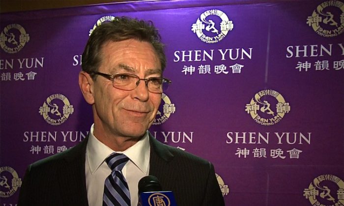 Mississauga city councillor Jim Tovey said he was grateful Shen Yun Performing Arts made its return to Mississauga. Thursday’s opening-night sold-out performance was his third time to see Shen Yun. (Courtesy of NTD Television)