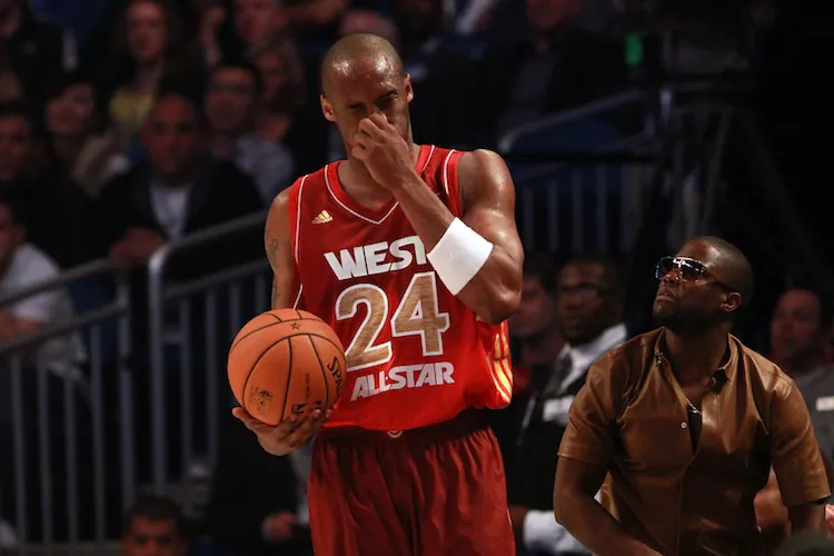 Kobe Bryant passed Michael Jordan Sunday to become the all-time leading scorer in all-star game history. (Ronald Martinez/Getty Images)