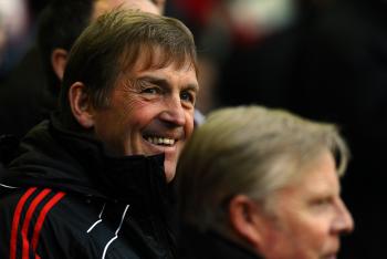 Liverpool manager Kenny Dalglish takes charge of his first game at Anfield in Sunday's Merseyside derby. (Paul Ellis/AFP/Getty Images) Liverpool manager Kenny Dalglish takes charge of his first game at Anfield in Sunday's Merseyside derby. (Paul Ellis/AFP/Getty Images)