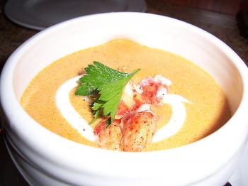LOBSTER BISQUE: When this dish is prepared well as it is here at Formaggio, it can be most gratifying. (Courtesy of Formaggio Grill, Kailua, Hawaii)