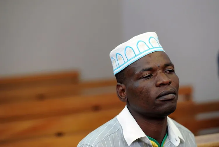 Former farm worker Chris Mahlangu, 29, stands in court during his trial for the slaying of extreme-right leader Eugene Terre'Blanche in Ventersdorp on April 10. (Stringer/AFP/Getty Images)