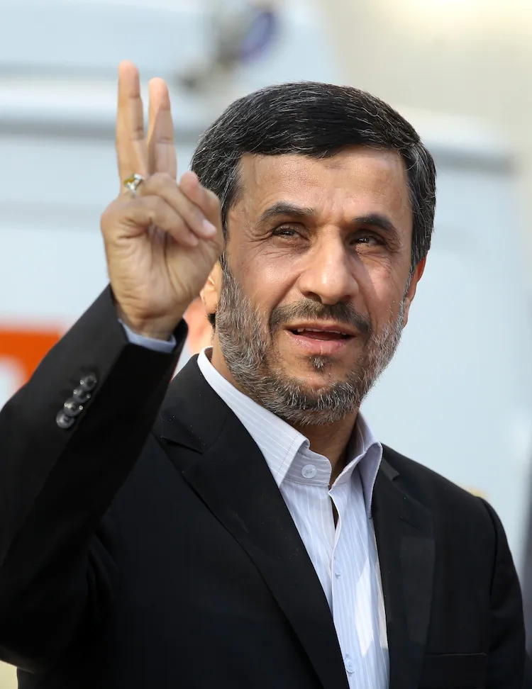 Iranian President Mahmoud Ahmadinejad gestures during a welcome ceremony in Tehran on Sept. 1. (Atta Kenare/AFP/GettyImages)