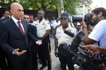 Haitian popstar Michel Martelly announced he is running for the country's upcoming presidential election. (THONY BELIZAIRE/AFP/Getty Images)