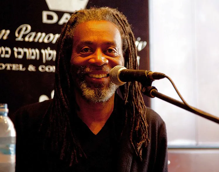 Bobby McFerrin at a press conference for the White City Music Festival, which was held May 1-10 in Tel Aviv. (Yaira Yasmin/The Epoch Times)