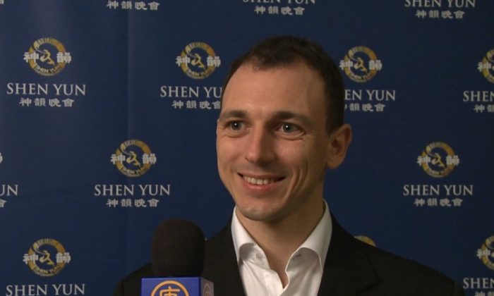 Michael Cerovsky attends Shen Yun Performing Arts at the Prague Congress Center on April 4. (Courtesy of NTD Television)