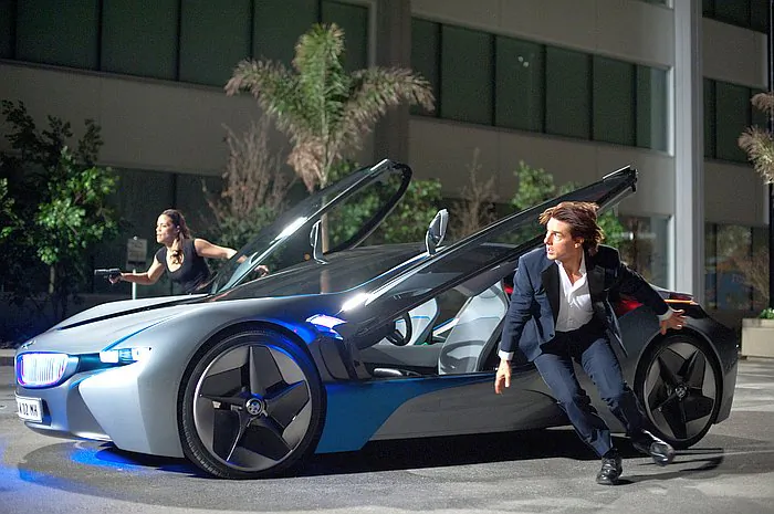 Tom Cruise and Paula Patton in the action-thriller “Mission Impossible–Ghost Protocol.” (Joe Lederer/ Paramount Pictures)