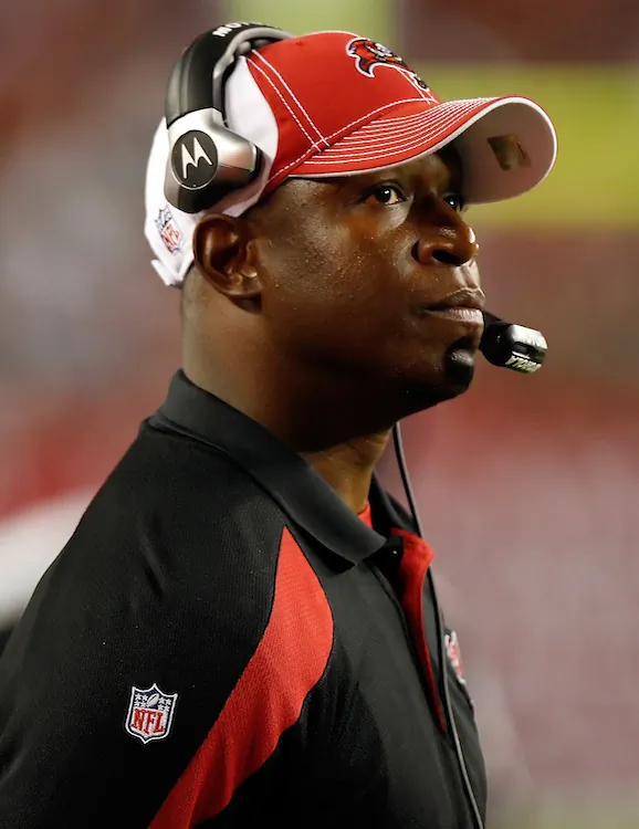 Raheem Morris was fired by the Tampa Bay Buccaneers on Monday after losing 10 straight. (J. Meric/Getty Images)