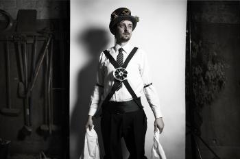 'Way of the Morris' film producer Tim Plester in his traditional village morris men's attire. 'Way of the Morris' film producer Tim Plester in his traditional village morris men's attire.